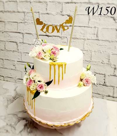 Tort weselny- pastelowa miłość